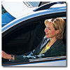 woman in car
